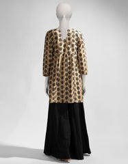 BEIGE LAWN PRINTED KURTI