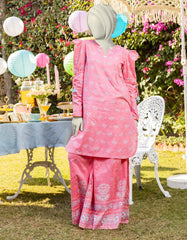 PINK LAWN PRINTED 2PC | JGK-S-JTST-25-414
