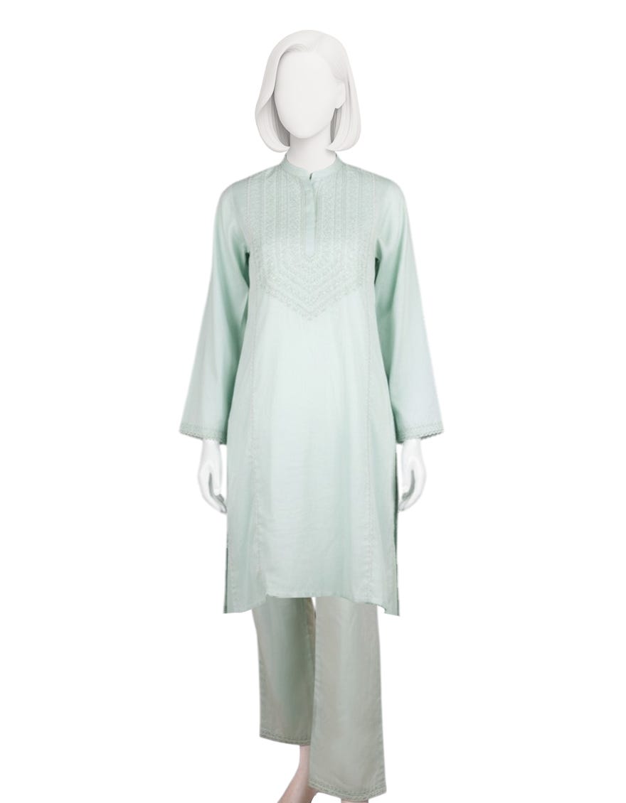 GREEN LAWN EMBROIDERED 2PC STITCHED