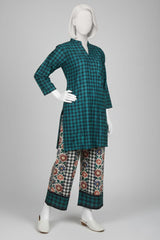 GREEN LAWN PRINTED 2PC STITCHED