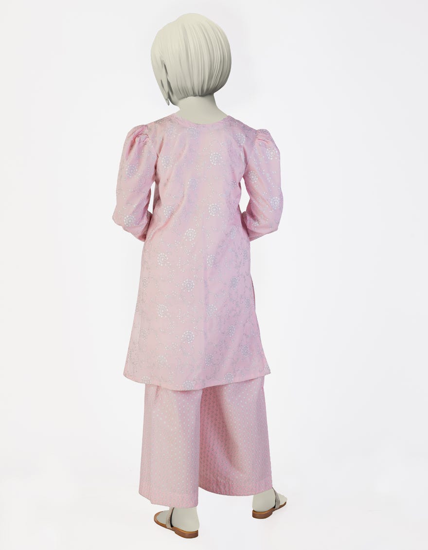 BABY PINK LAWN PRINTED 2PC | JGK-S-JTST-25-470