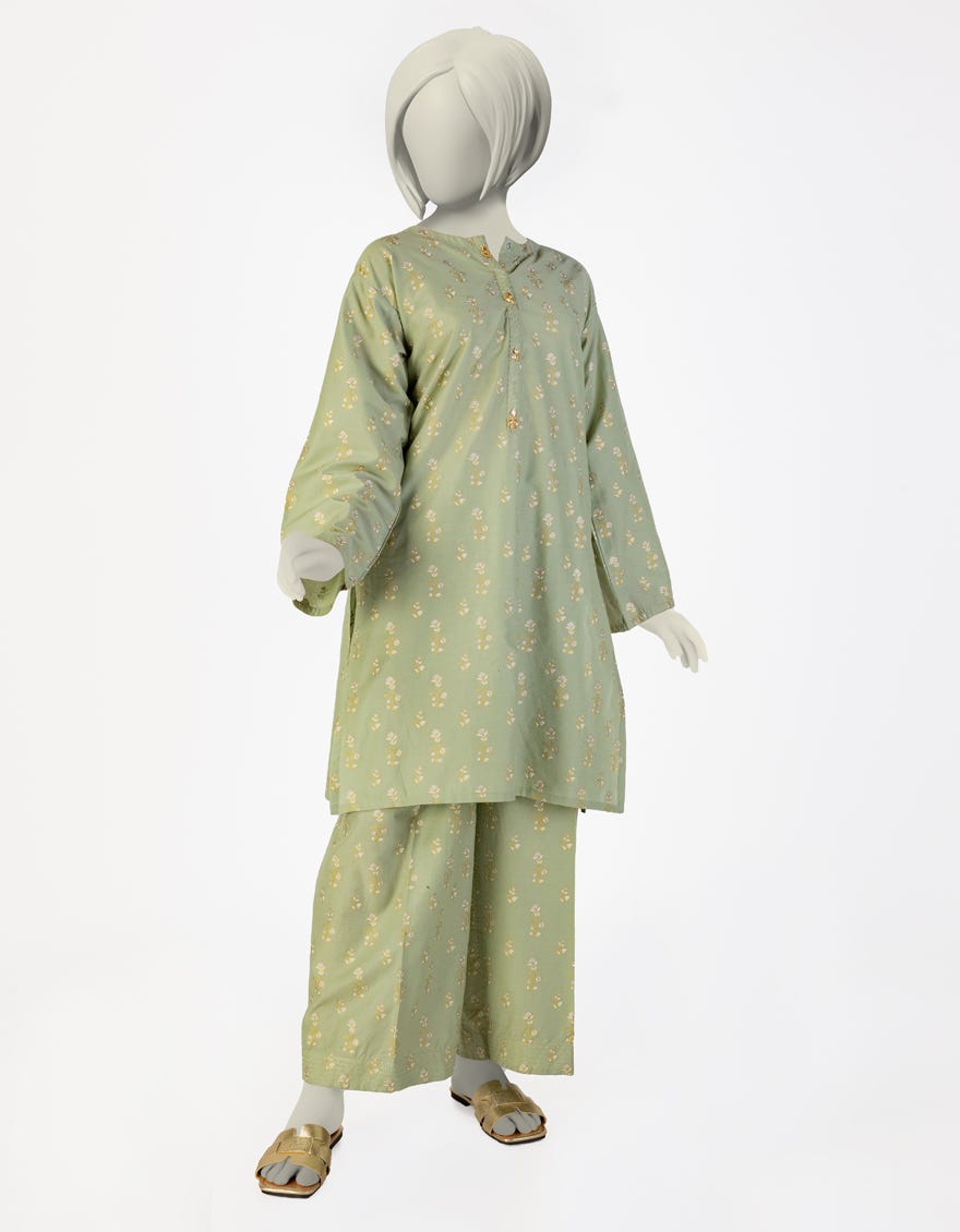 GREEN LAWN PRINTED 2PC | JGK-S-JTST-25-474