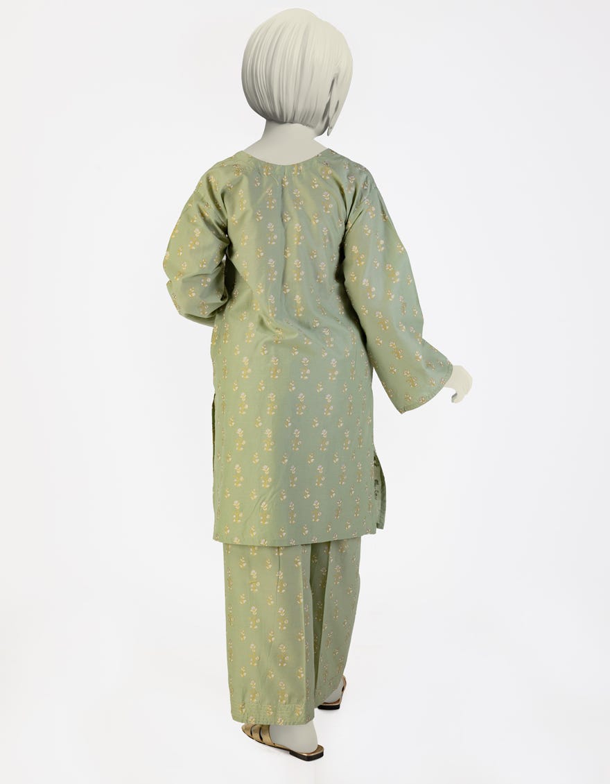 GREEN LAWN PRINTED 2PC | JGK-S-JTST-25-474