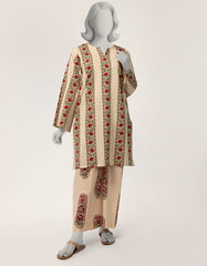 BEIGE LAWN PRINTED 2PC STITCHED