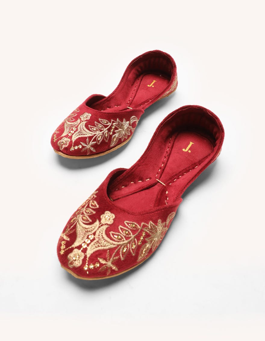 maroon-suede-khussa-jjlkh26374