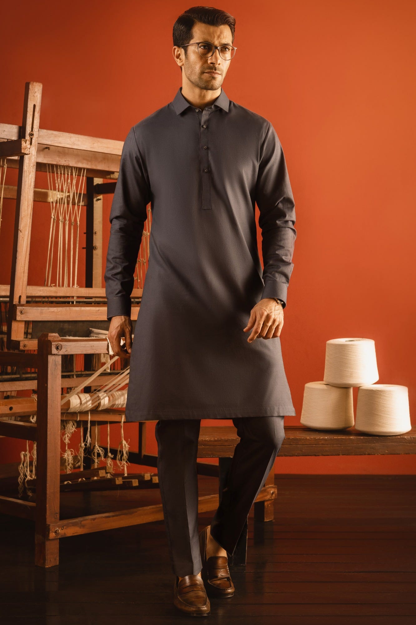 PARIS - GREY COTTON KURTA TROUSER