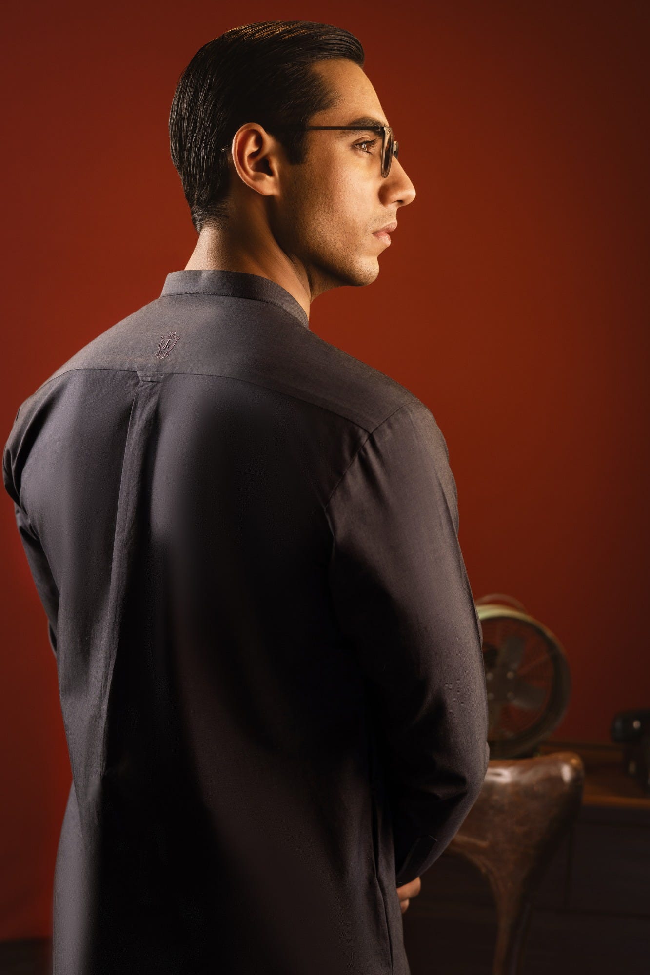 POLAND - GRAPHITE GREY COTTON KURTA TROUSER