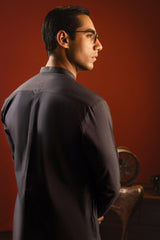 POLAND - GRAPHITE GREY COTTON KURTA TROUSER