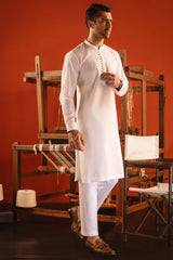 ROME - WHITE COTTON KURTA TROUSER