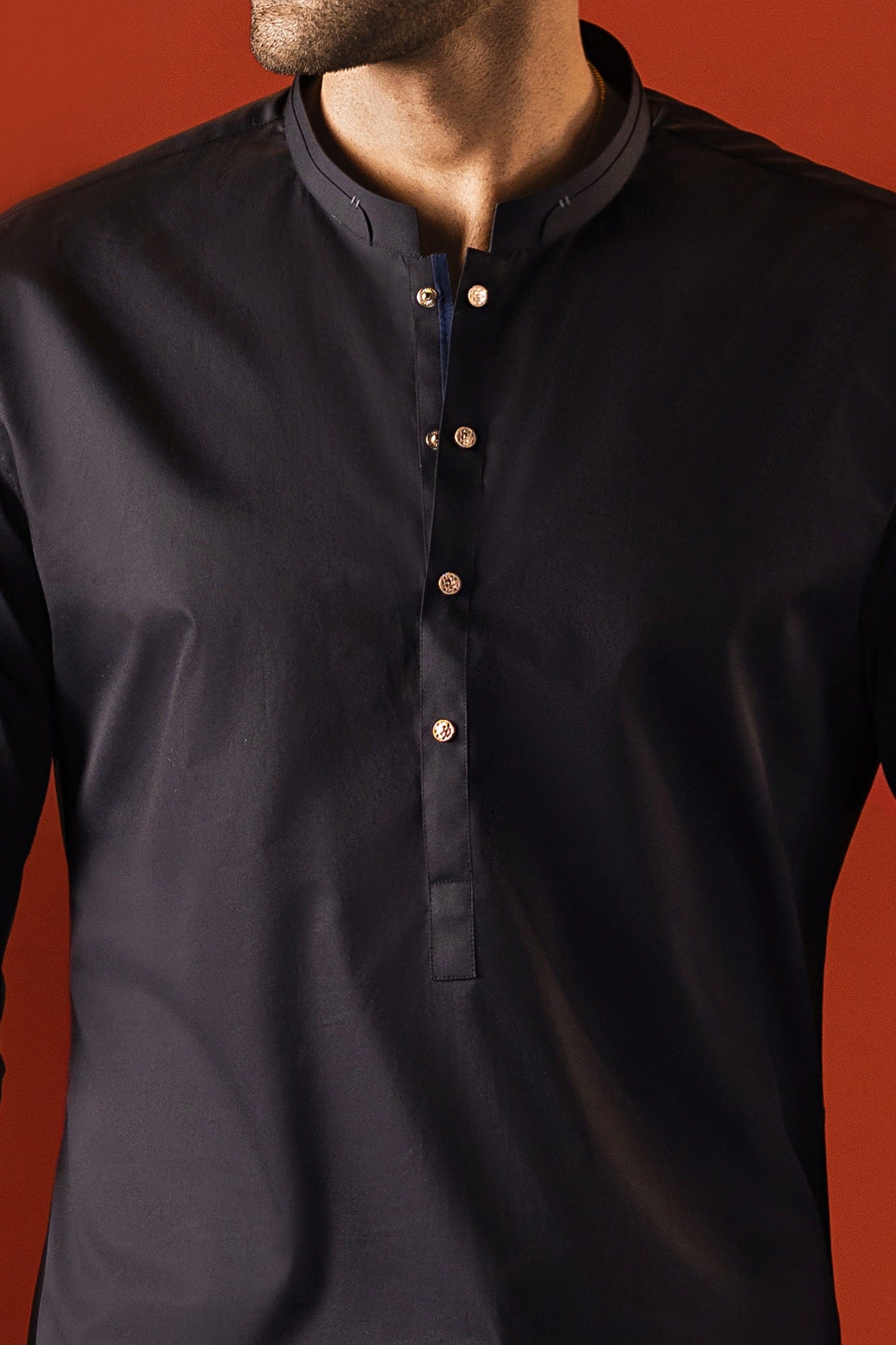 SANTORINI - BLACK COTTON KURTA TROUSER