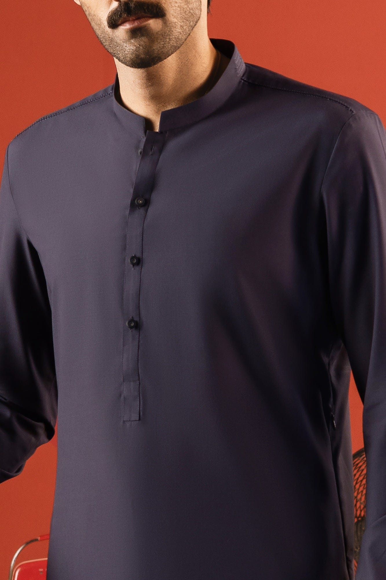 TOKYO - DULL BLUE BLENDED KAMEEZ SHALWAR