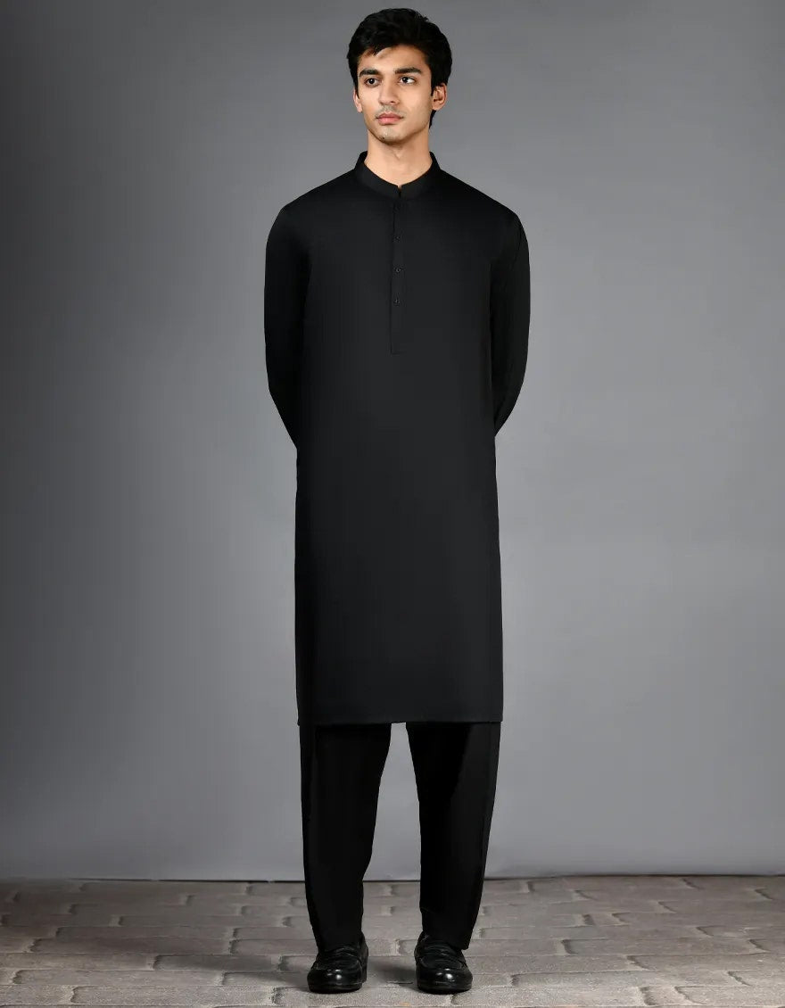 BLACK CASUAL KAMEEZ SHALWAR
