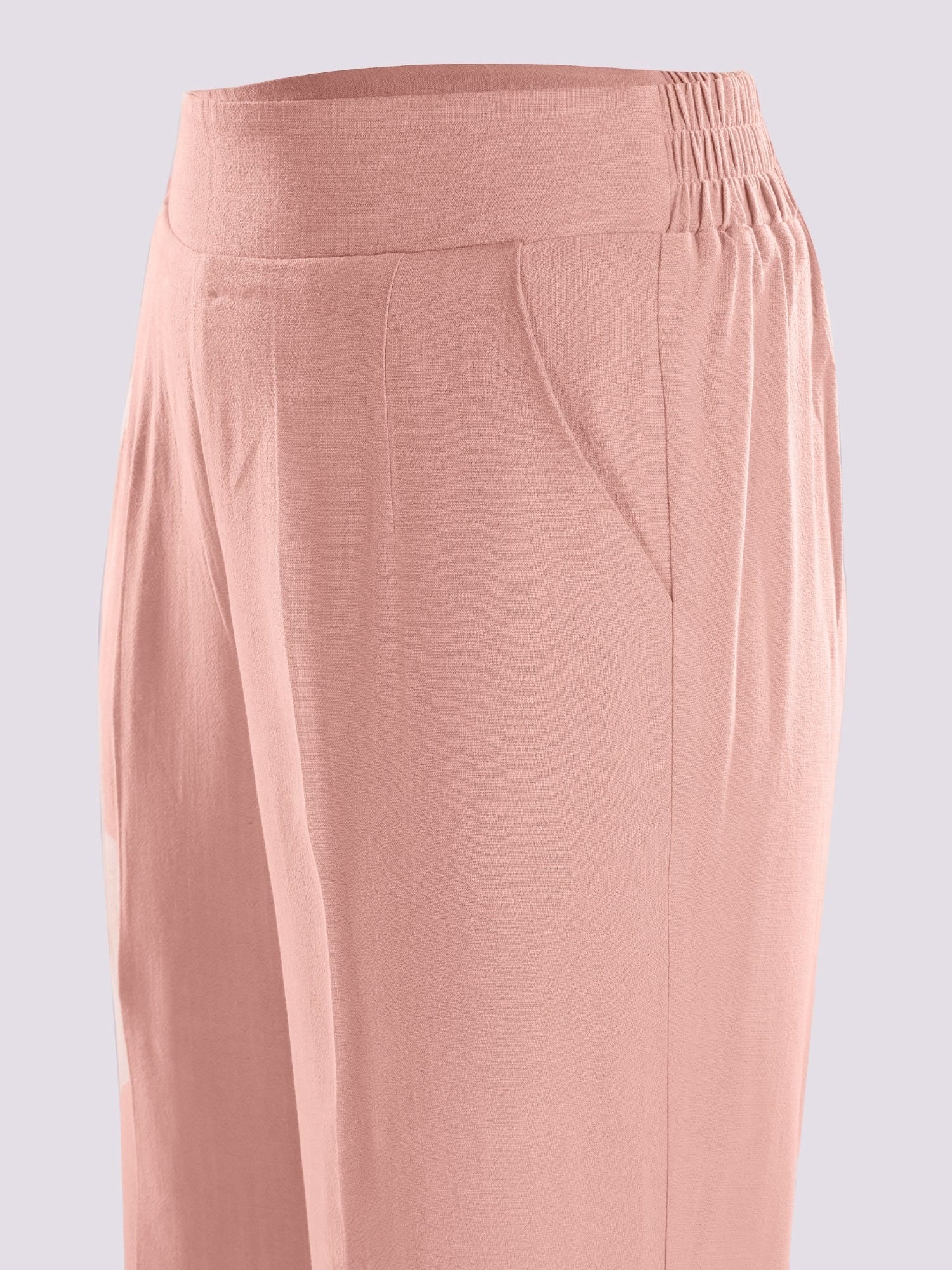 DULL PINK HIGH WAISTED TROUSERS