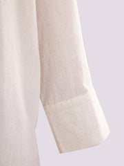 BEIGE RELAXED FIT BUTTON-DOWN SHIRT