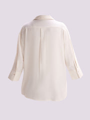 BEIGE RELAXED FIT BUTTON-DOWN SHIRT