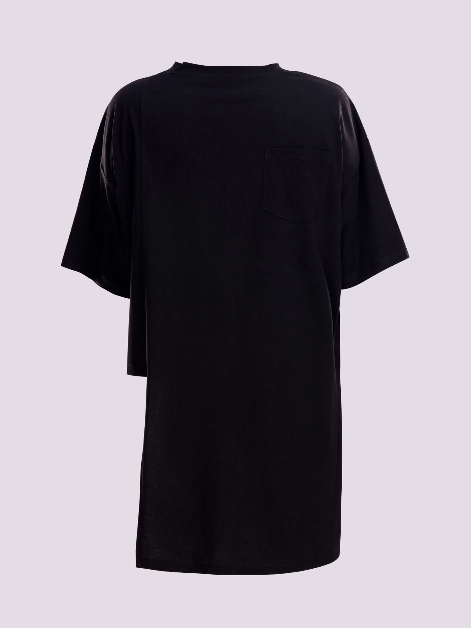 BLACK ASYMMETRICAL T-SHIRT-05B