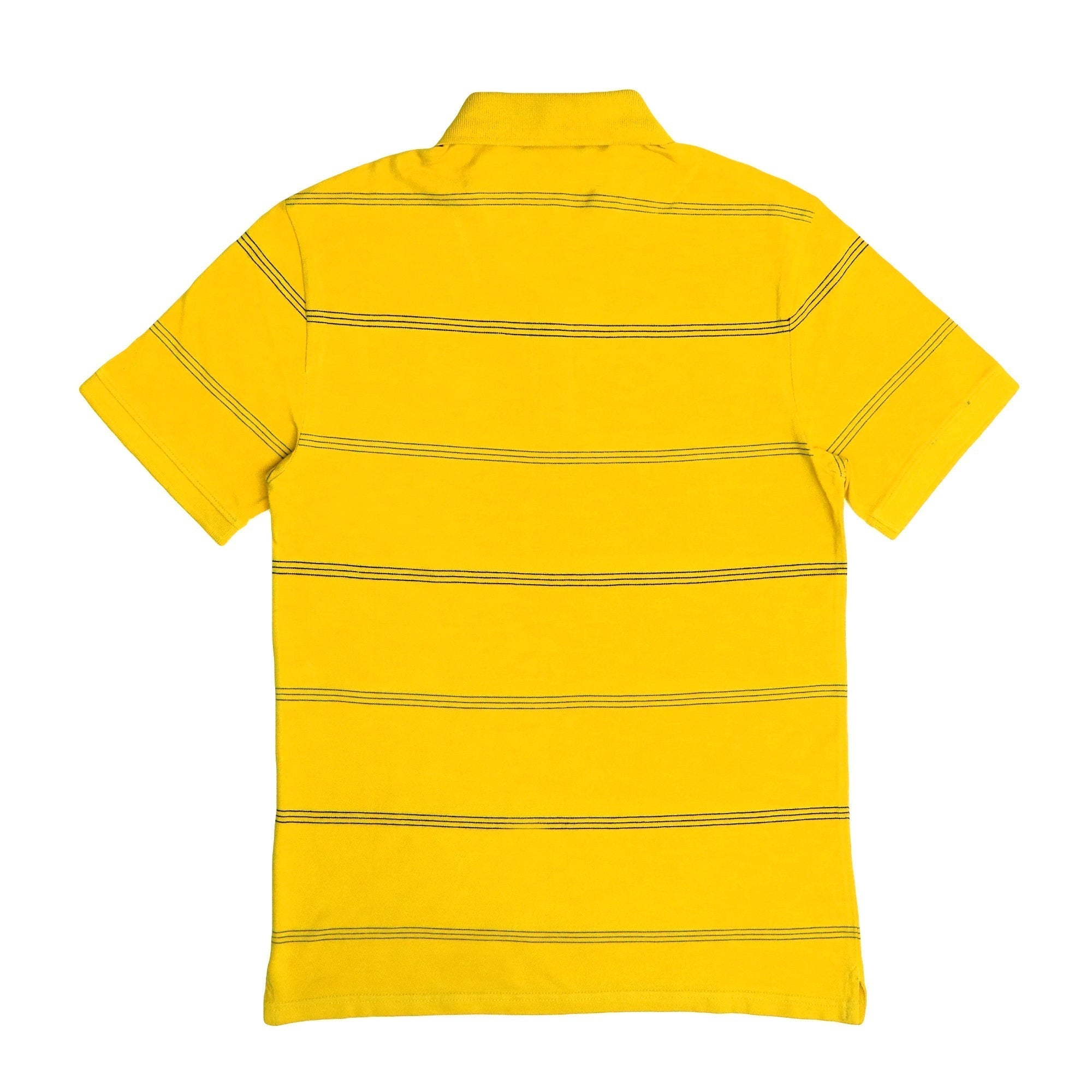 POLO (MEN) - YELLOW WITH BLACK LINES