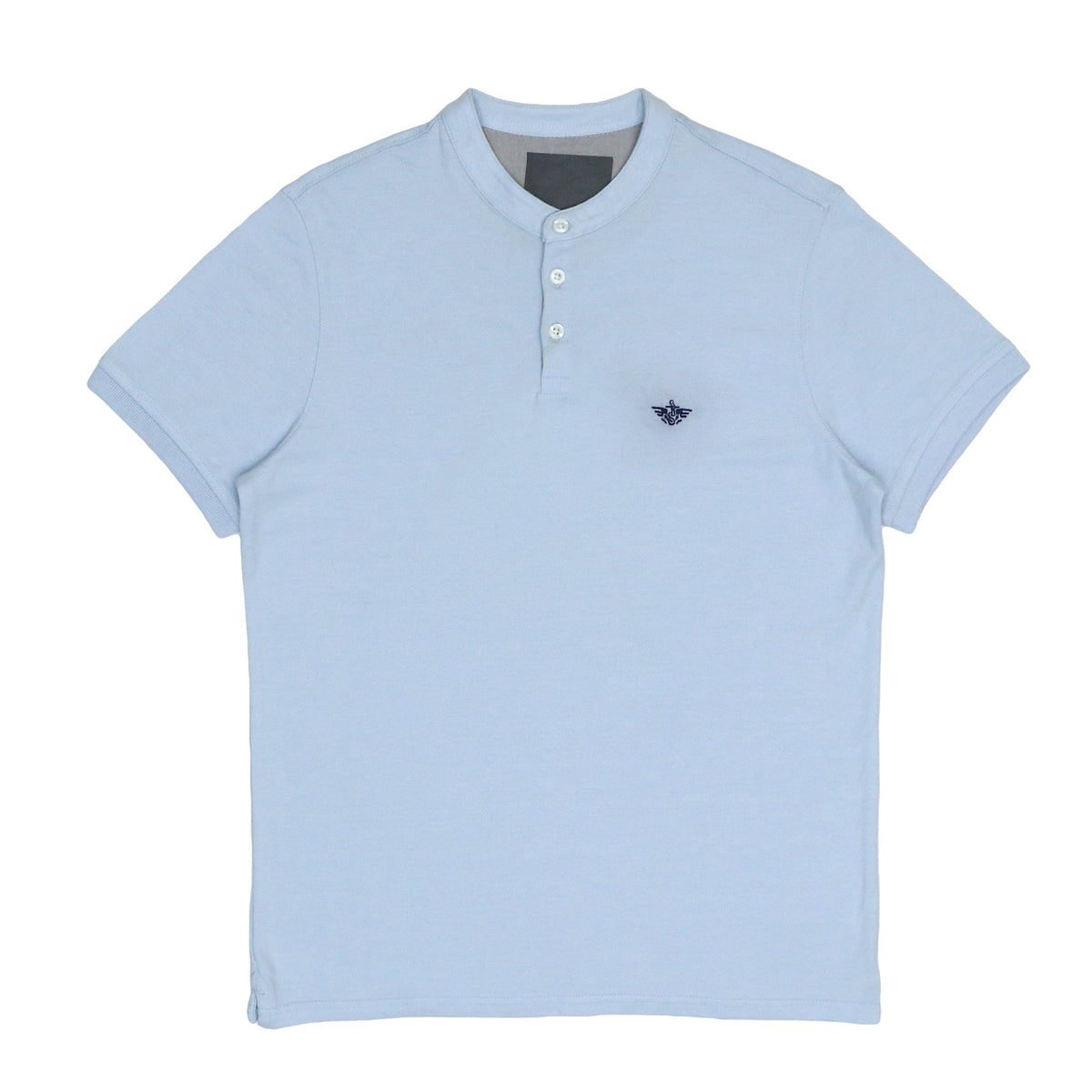 POLO MEN - BAND COLLAR LIGHT BLUE