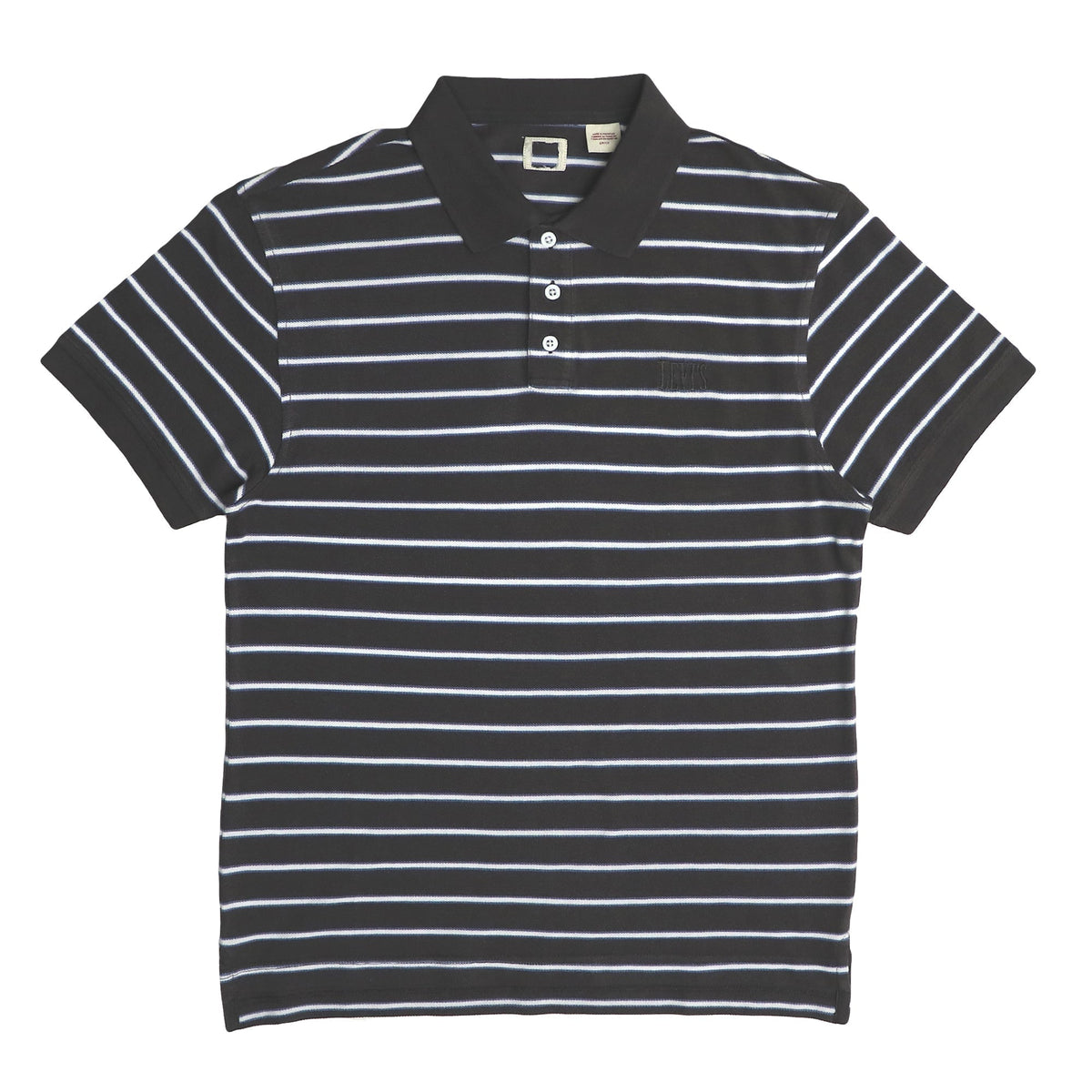 POLO (MEN) - GREY WITH WHITE LINES