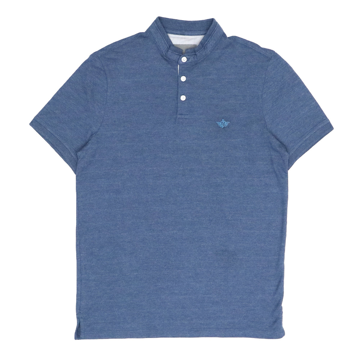 POLO (MEN) - BAND COLLAR - BLUE