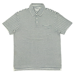 POLO (MEN) - BLACK & WHITE STRIPES ONT POCKET