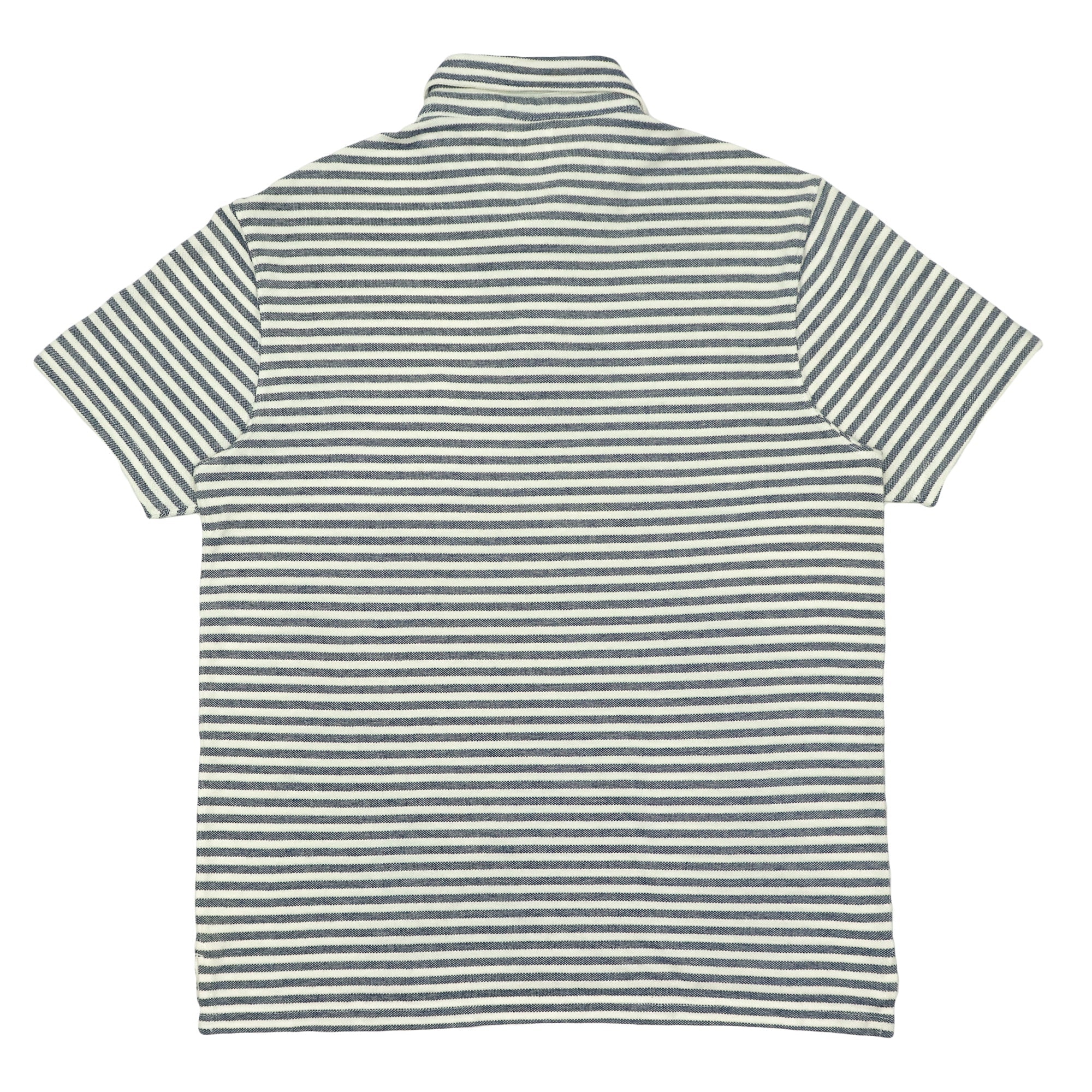 POLO (MEN) - BLACK & WHITE STRIPES ONT POCKET