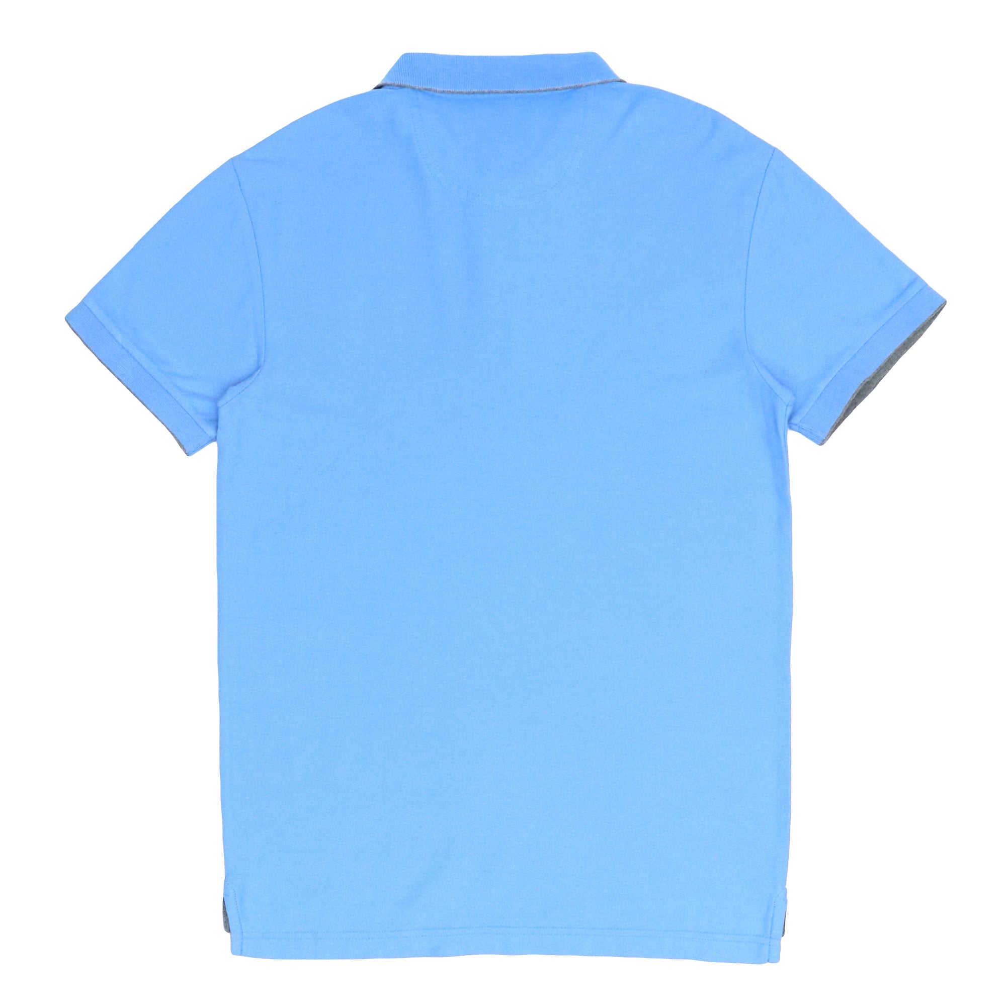 POLO MEN - LIGHT BLUE WITH GREY STRIPE ON COLLAR