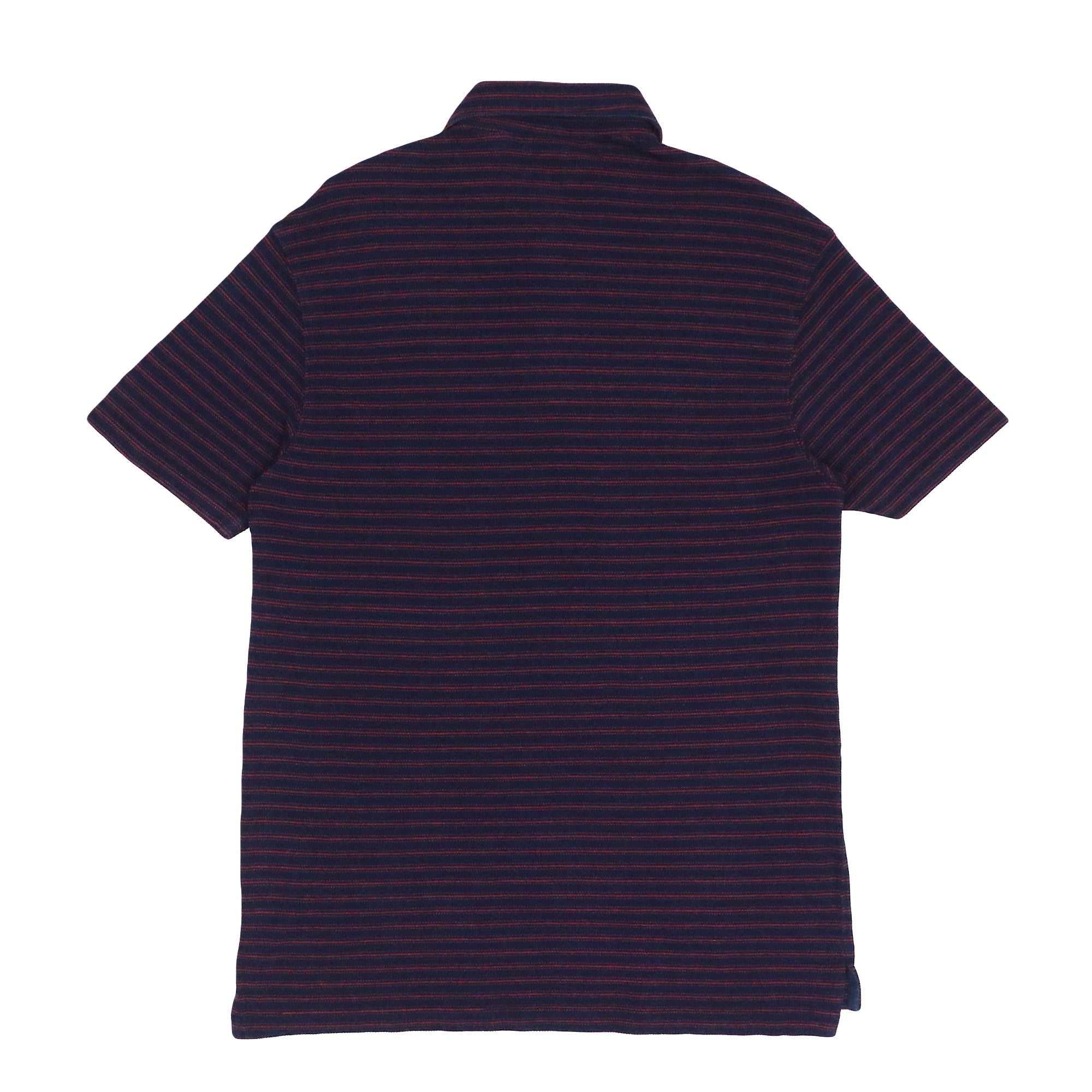 POLO (MEN)- NAVY BLUE WITH RED LINES & FRONT POCKET
