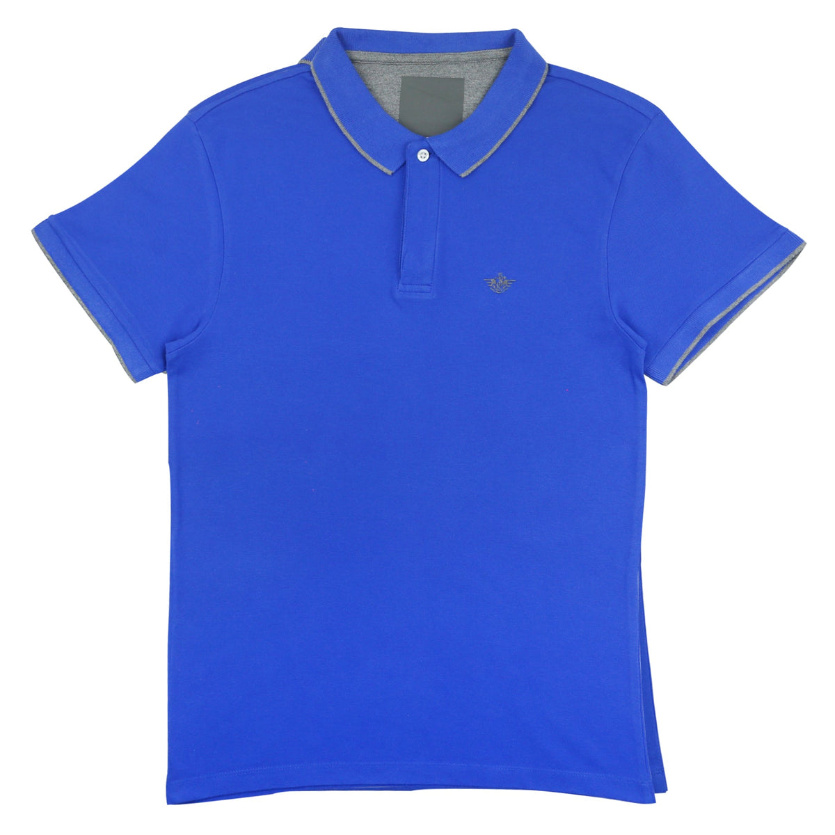 POLO (MEN) Blue with Grey Stripe on Collar