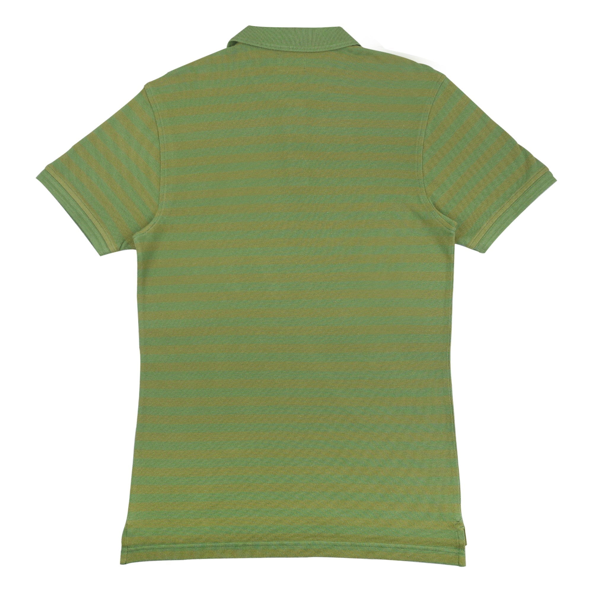 POLO (MEN) - GREEN WITH ARMY GREEN STRIPES