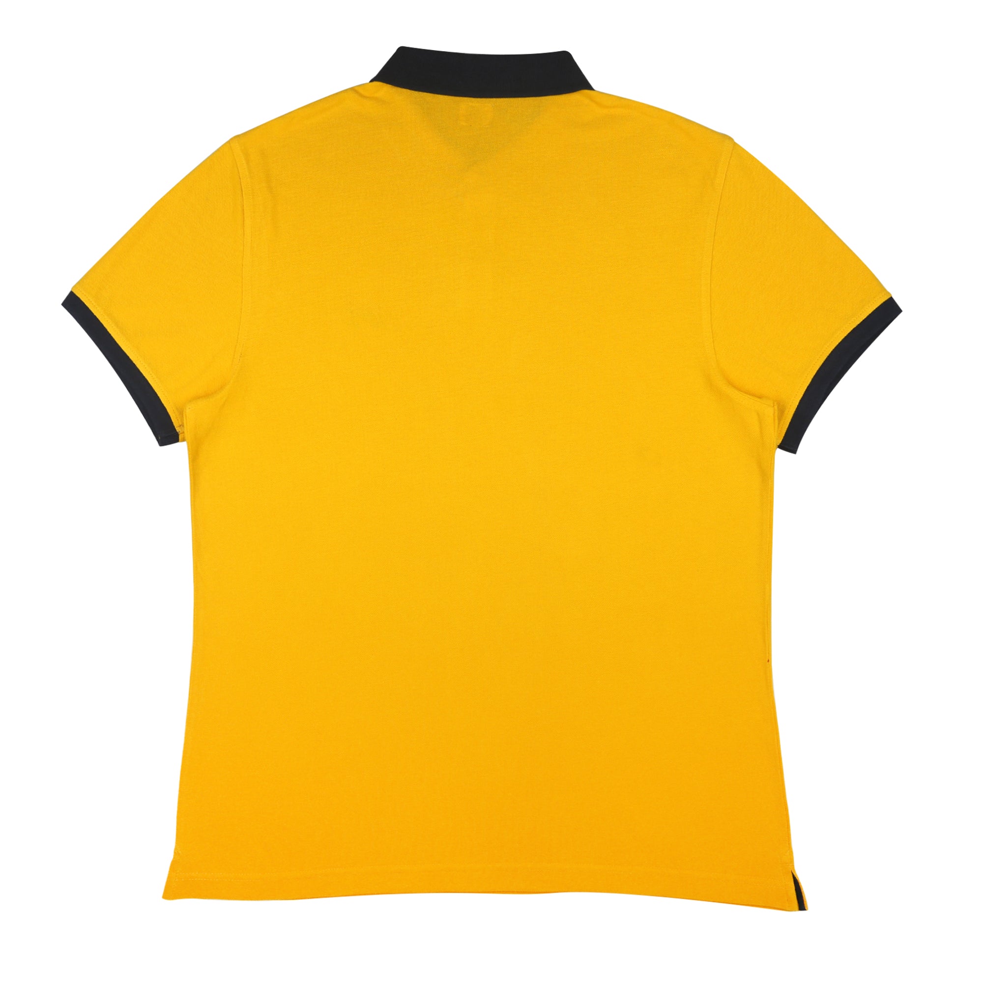 POLO (MEN) - MUSTARD YELLOW WITH BLUE COLLAR