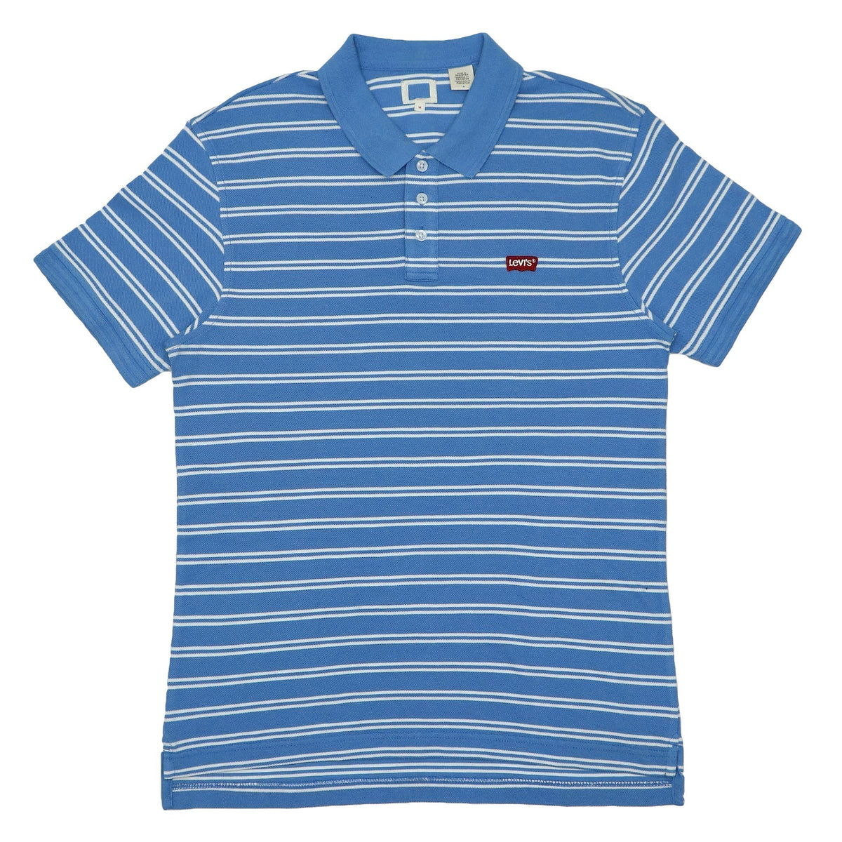POLO (MEN) - BLUE WITH WHITE STRIPES