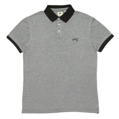 POLO (MEN) - HEATHER GREY WITH BLACK COLLAR