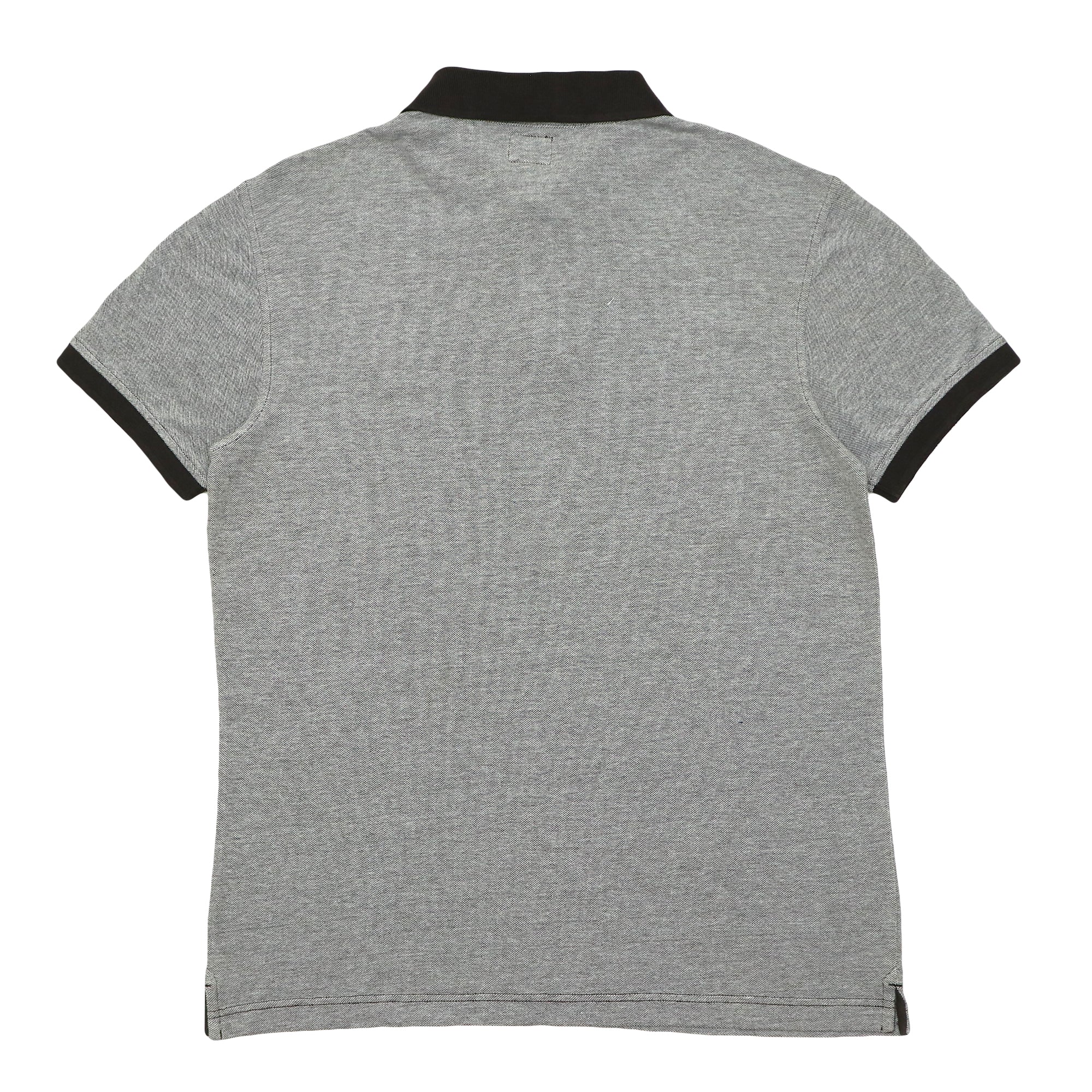 POLO (MEN) - HEATHER GREY WITH BLACK COLLAR