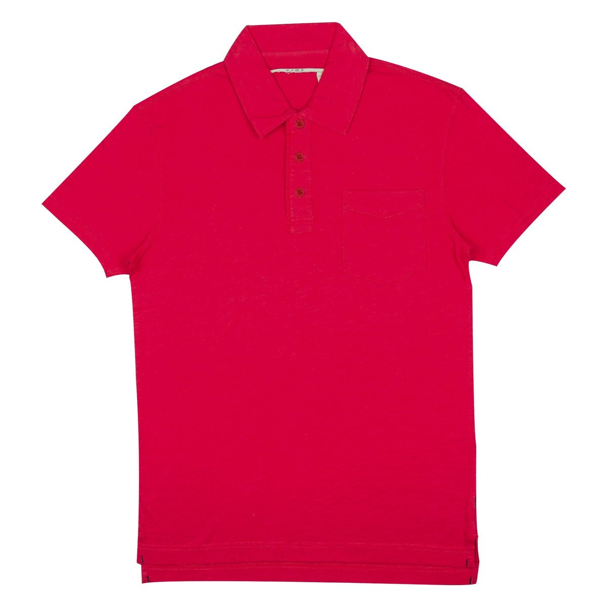 POLO (MEN) -  ON POCKET PLAIN RED (JERSEY)