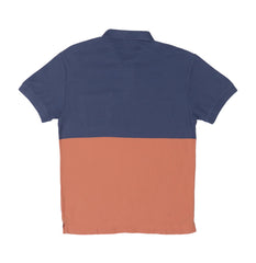 POLO (MEN) - HALF BLUE HALF ORANGE