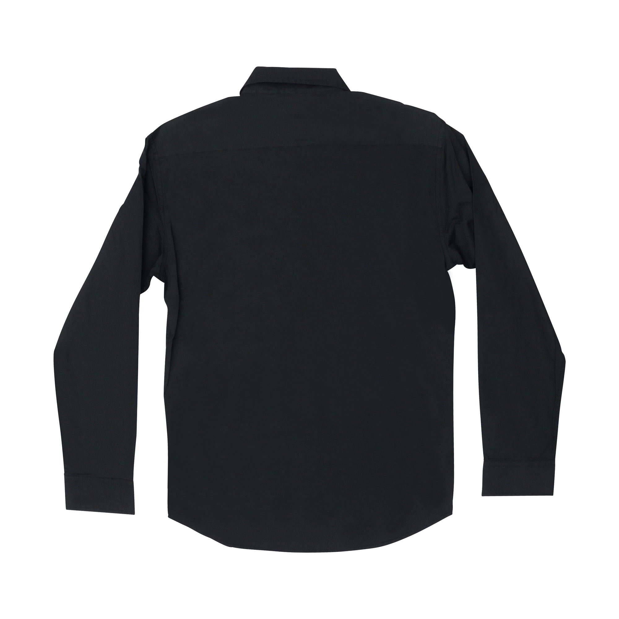 CASUAL SHIRT (MEN) - JET BLACK WITH FRONT POCKET