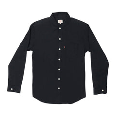 CASUAL SHIRT (MEN) - JET BLACK WITH FRONT POCKET