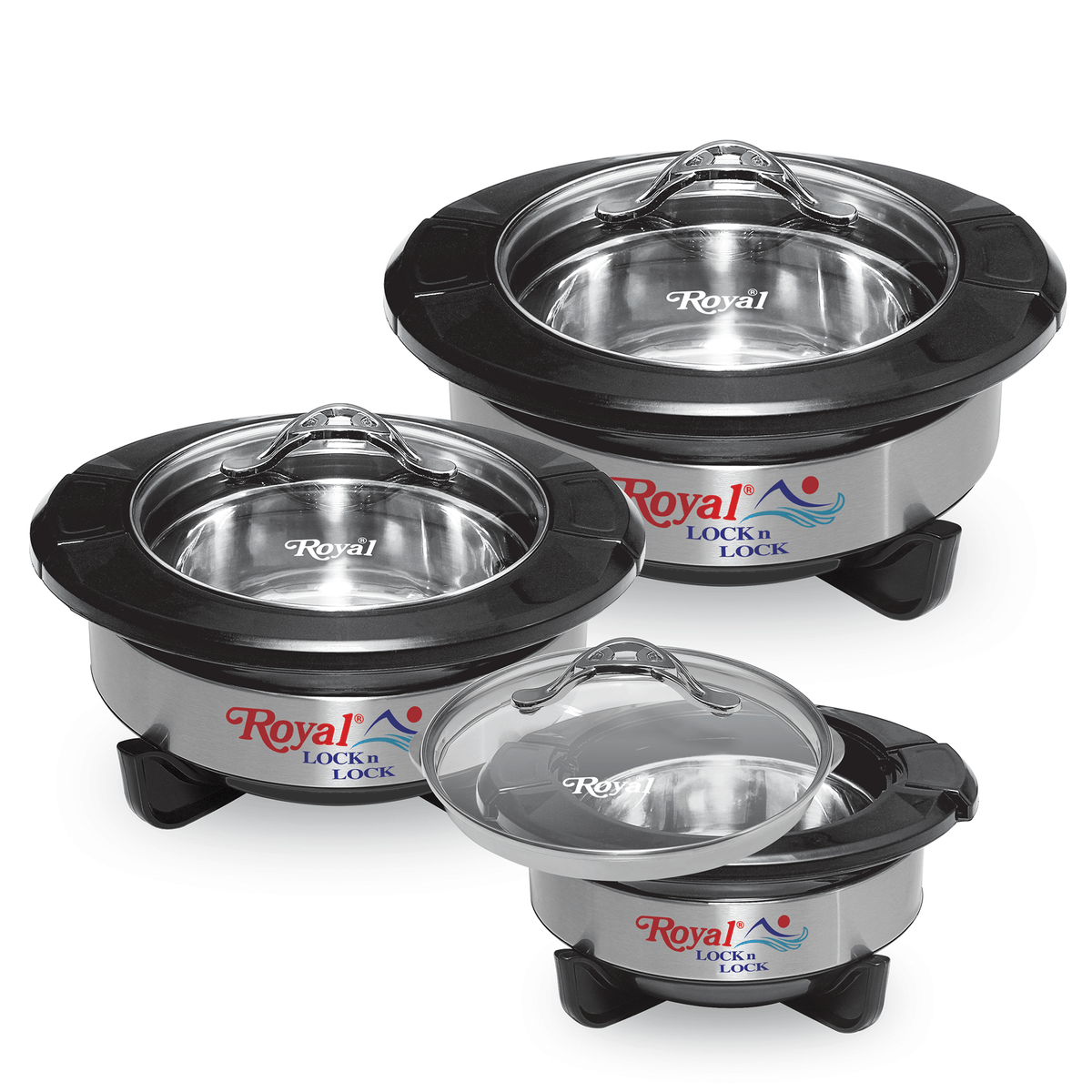 Lock N Lock Hotpot, 3 Piece, Small, Medium, Large