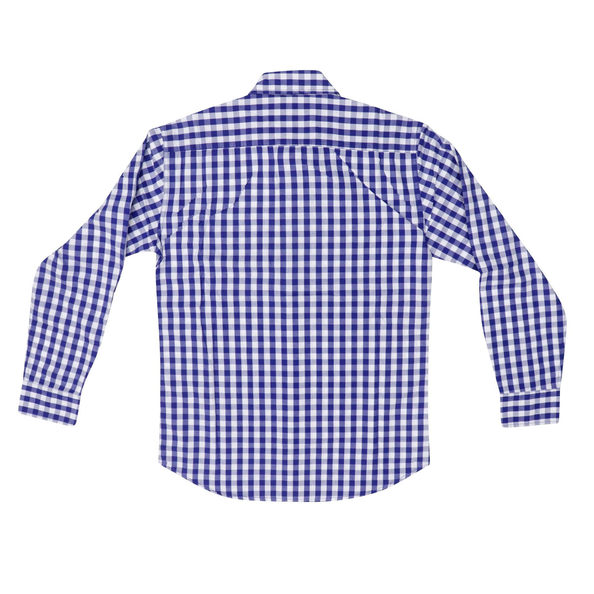 CASUAL SHIRT (MEN) - BLUE & WHITE CHECKS WITH FRONT POCKET