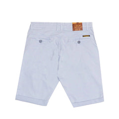 CHINO SHORTS (MEN) - BLEU CIEL WITH FOLDED BOTTOMS