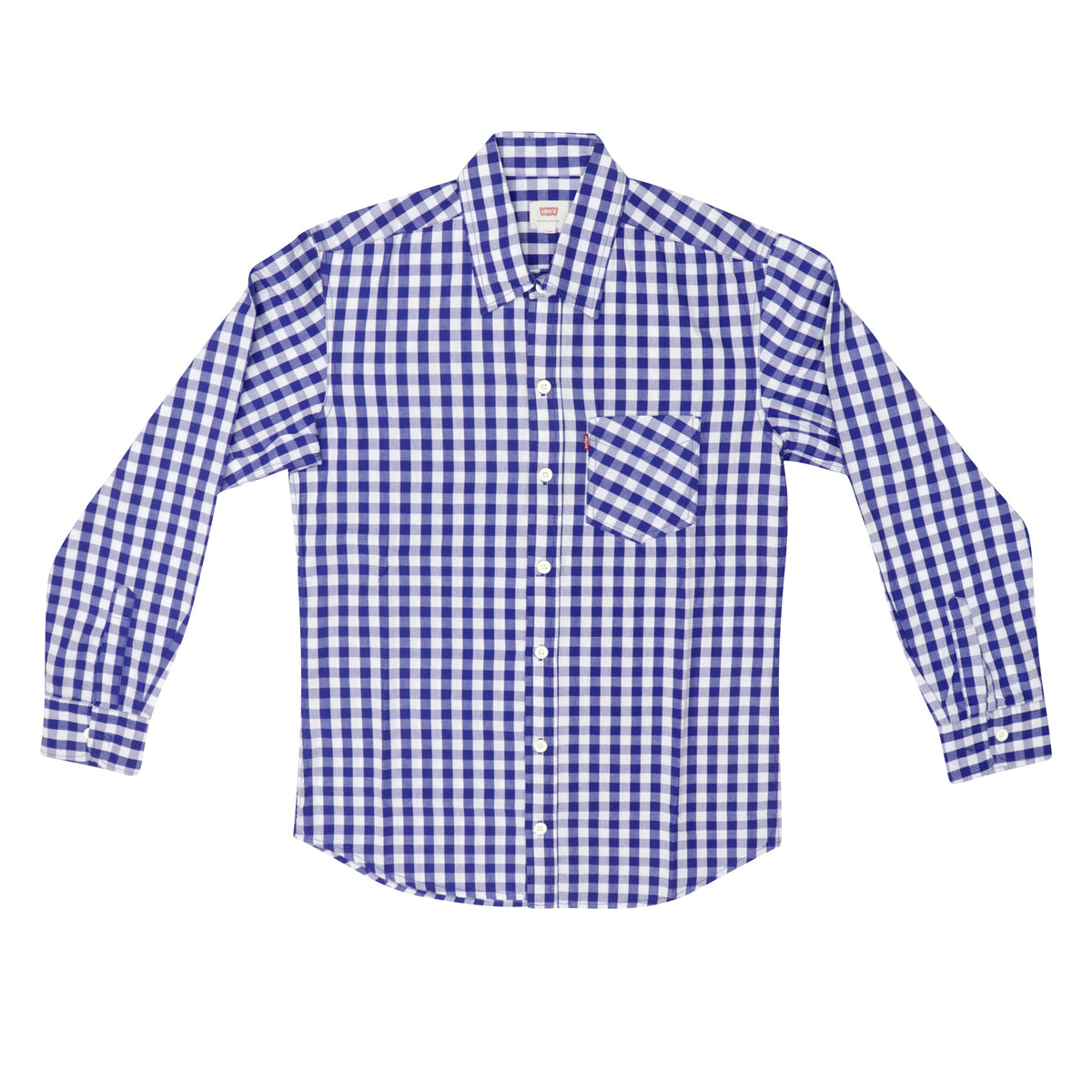 CASUAL SHIRT (MEN) - BLUE & WHITE CHECKS WITH FRONT POCKET