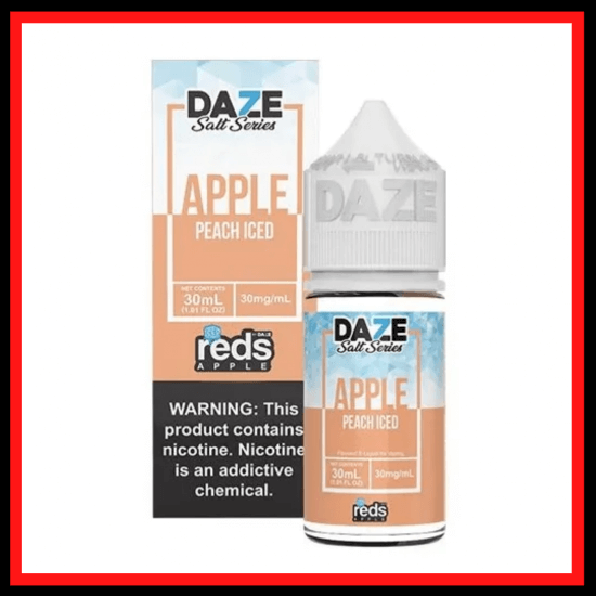 7 DAZE SALT REDS APPLE PEACH ICED ELIQUID