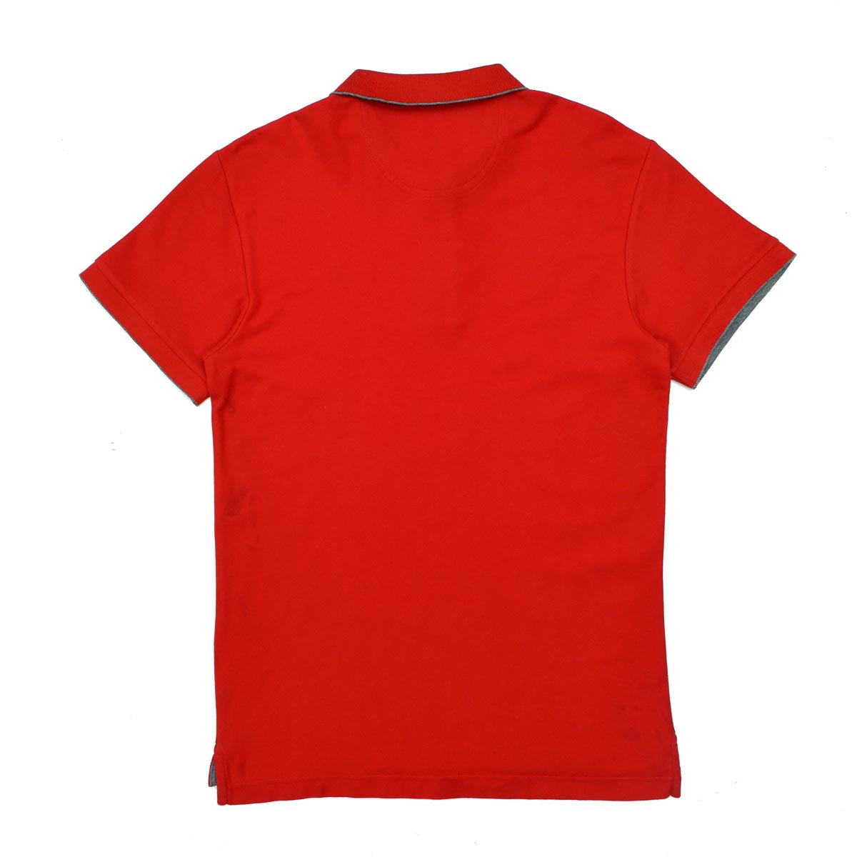 POLO MEN - RED WITH GREY LINES ON COLLAR