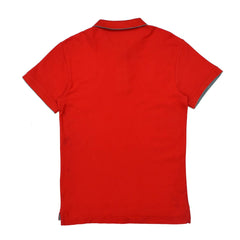 POLO MEN - RED WITH GREY LINES ON COLLAR