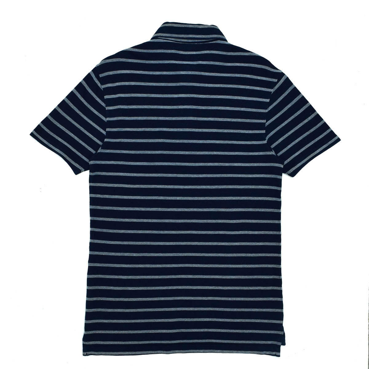 POLO MEN - BLUE WITH WHITE LINES ONT POCKET