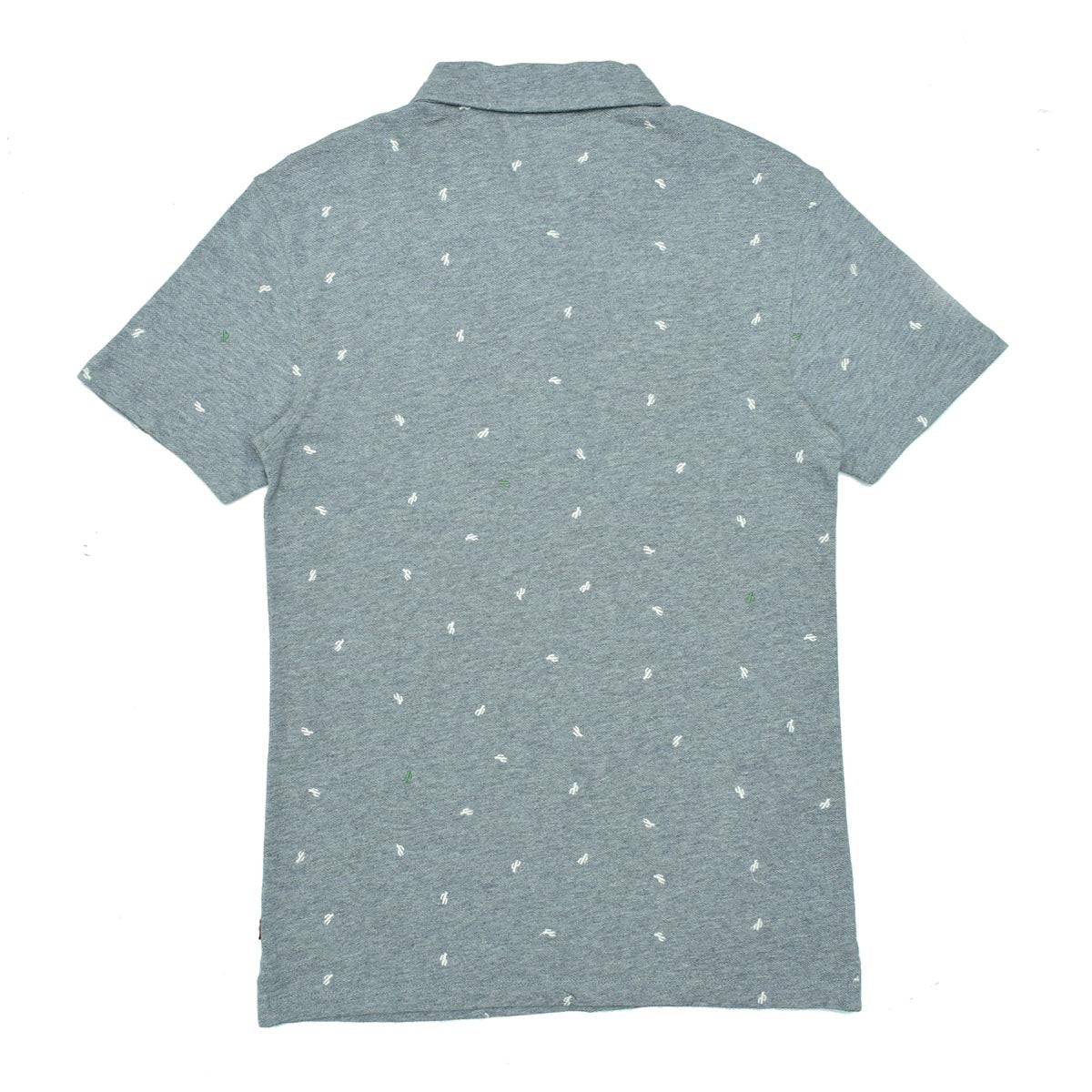 POLO MEN - GREY WITH CACTUS PRINT