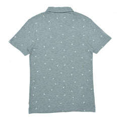 POLO MEN - GREY WITH CACTUS PRINT