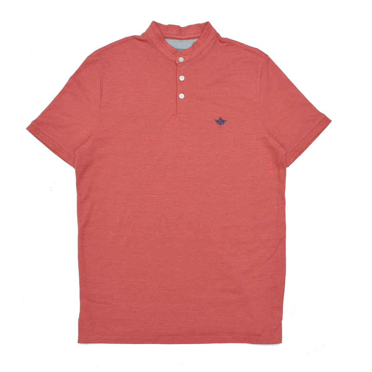 POLO (MEN) - BAND COLLAR ROSE RED