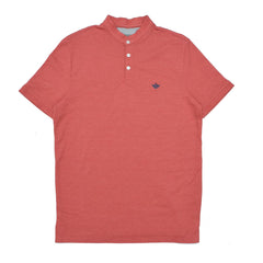 POLO (MEN) - BAND COLLAR ROSE RED